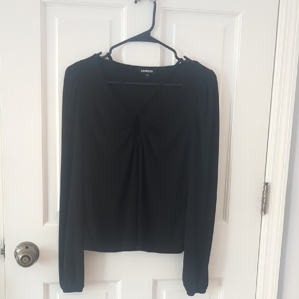 Express Classic Black Long Sleeve Blouse